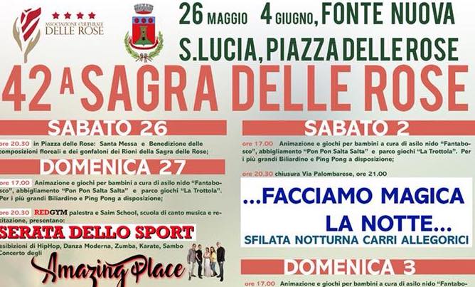 Pronti per la Sagra delle Rose a Fonte Nuova. E c’è anche la festa dell’ambiente