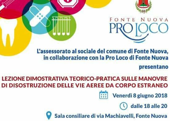 Fonte Nuova, in aula consiliare lezione sulla disostruzione pediatrica