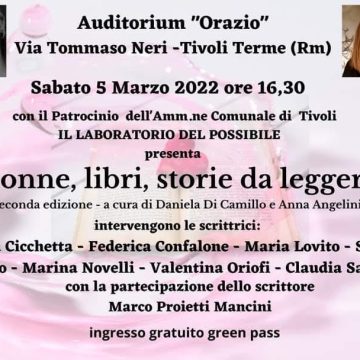 “Donne, libri, storie da leggere”. A Tivoli Terme otto scrittori a confronto