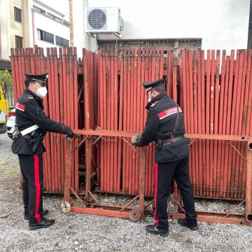 Tivoli Terme, sequestrati 10mila euro di materiali edili: tre denunciati