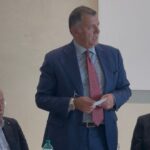 Marco Bertucci consigliere Regione Lazio all'inaugurazione della biblioteca di fabbrica